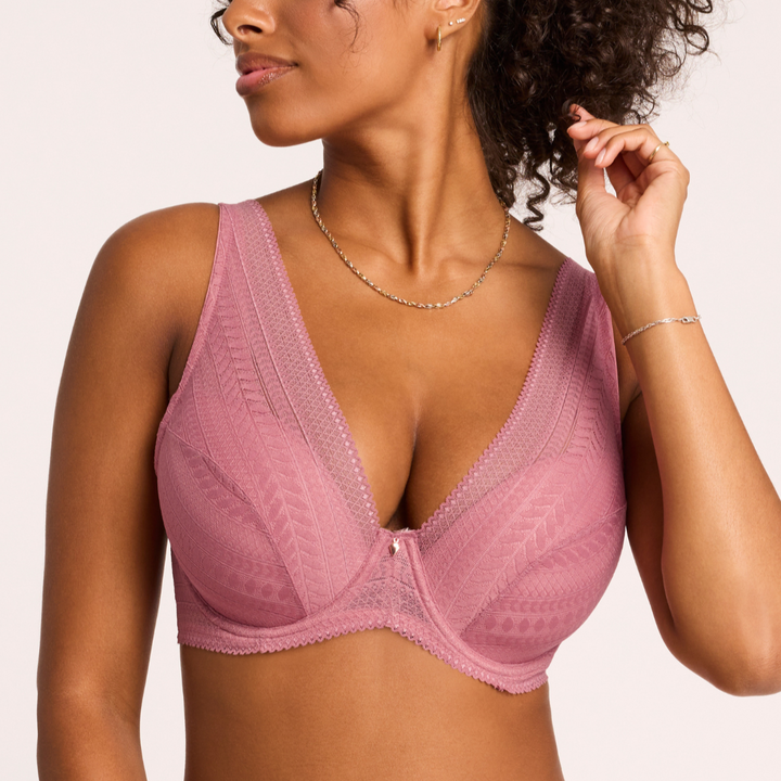Montelle Rosaline lined lace plunge bra