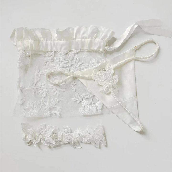 Bridal Garter and Thong Set Keepsake set