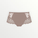Empreinte Cassiopee Panty in Rose Sauvage color with elegant lace detailing