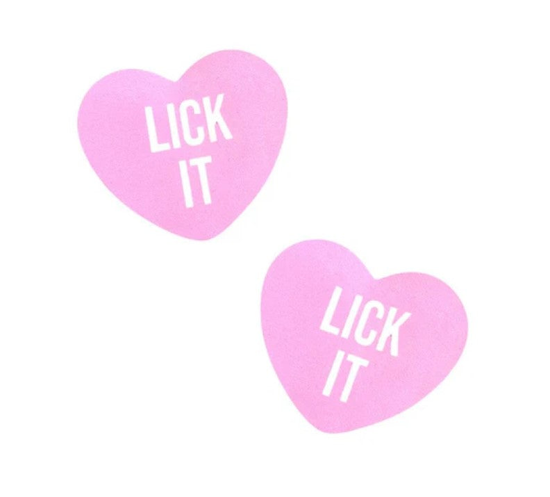 Lick It Light Pink Candy Heart Nipple Cover Pasties