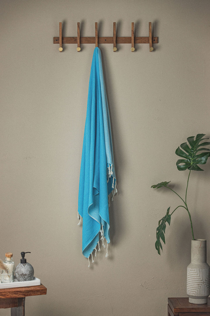 Waffle Weave Turkish Bath Towel – 40”x70” Organic Cotton, Soft & Absorbent