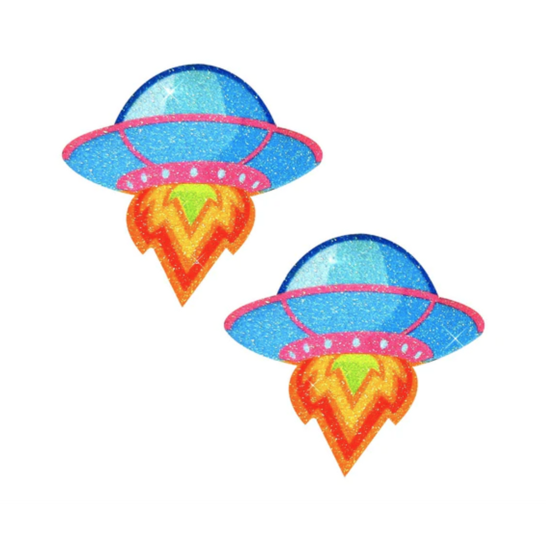 Freaking Awesome Glitter UFO Nipple Cover Pasties