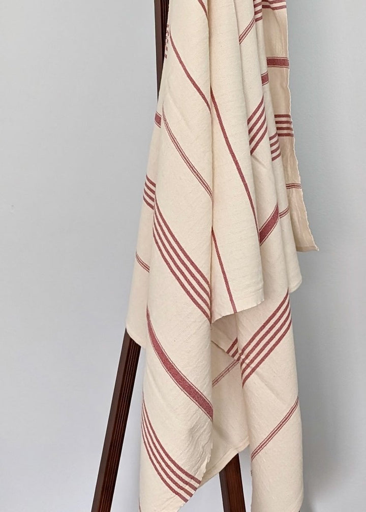 Horizon Stripe Turkish Cotton Towel Collection - Sand-Repelling, Quick-Drying, Tassel-Free, 39”x70”