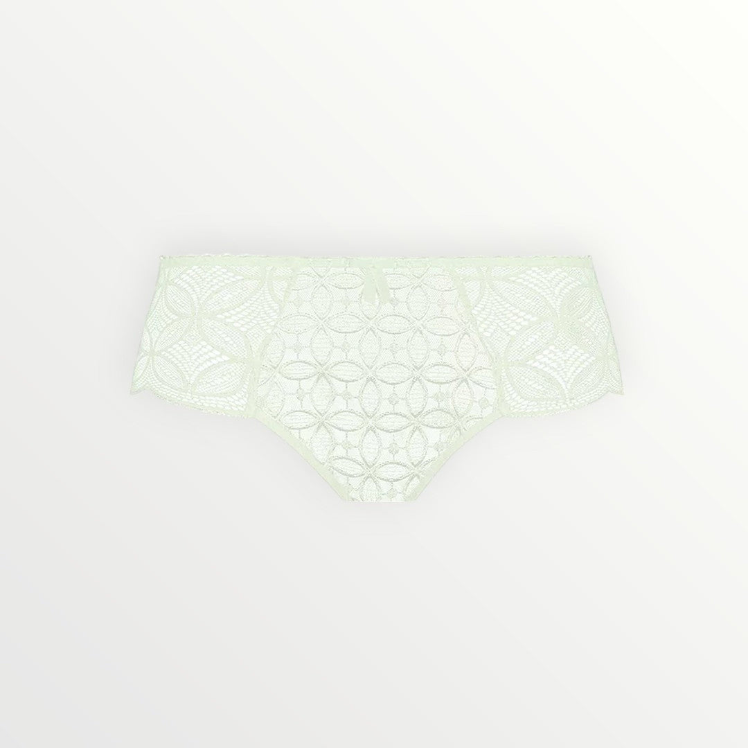 Empreinte Shorty in mint color with elegant lace detailing, French Lingerie