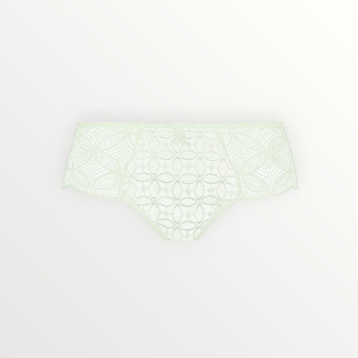 Empreinte Shorty in mint color with elegant lace detailing, French Lingerie