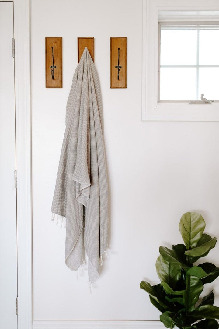 Waffle Weave Turkish Bath Towel – 40”x70” Organic Cotton, Soft & Absorbent