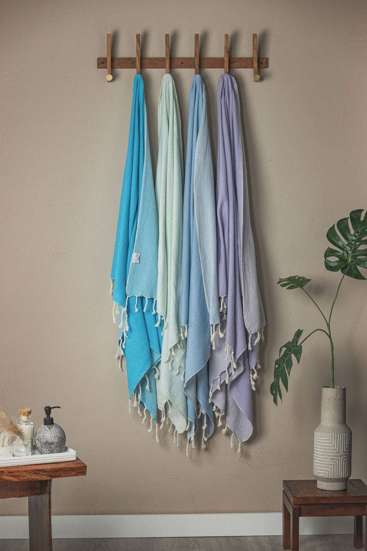 Waffle Weave Turkish Bath Towel – 40”x70” Organic Cotton, Soft & Absorbent