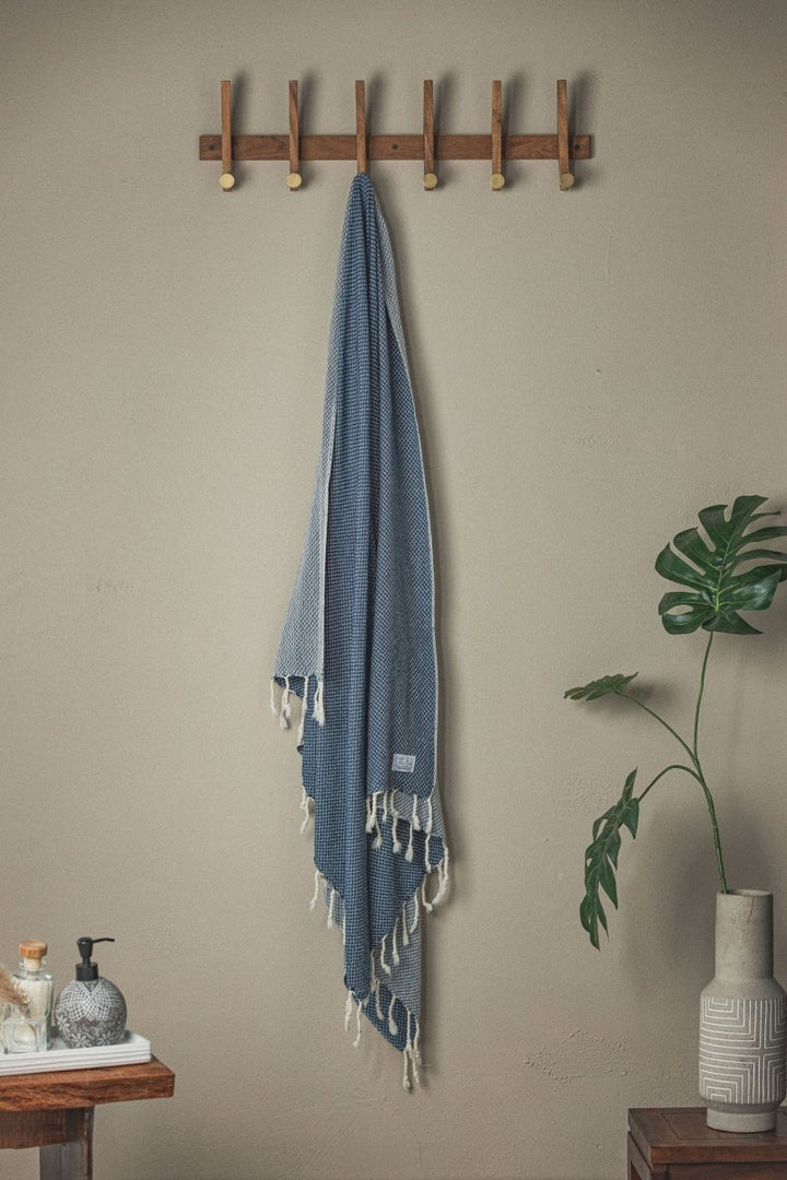 Waffle Weave Turkish Bath Towel – 40”x70” Organic Cotton, Soft & Absorbent