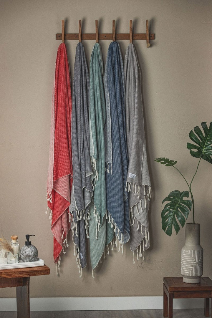 Waffle Weave Turkish Bath Towel – 40”x70” Organic Cotton, Soft & Absorbent