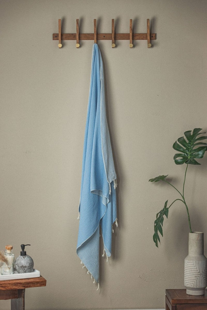 Waffle Weave Turkish Bath Towel – 40”x70” Organic Cotton, Soft & Absorbent