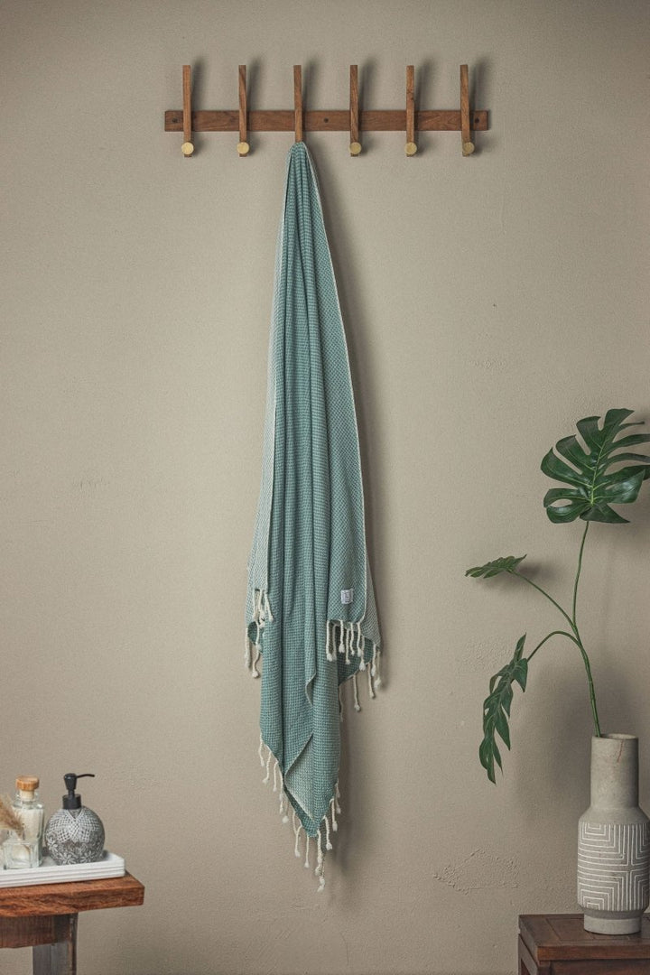Waffle Weave Turkish Bath Towel – 40”x70” Organic Cotton, Soft & Absorbent