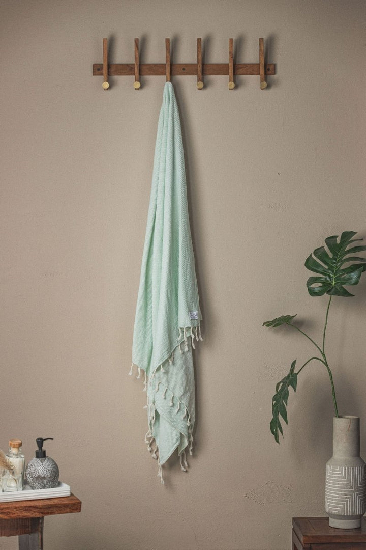 Waffle Weave Turkish Bath Towel – 40”x70” Organic Cotton, Soft & Absorbent