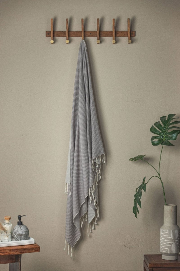 Waffle Weave Turkish Bath Towel – 40”x70” Organic Cotton, Soft & Absorbent