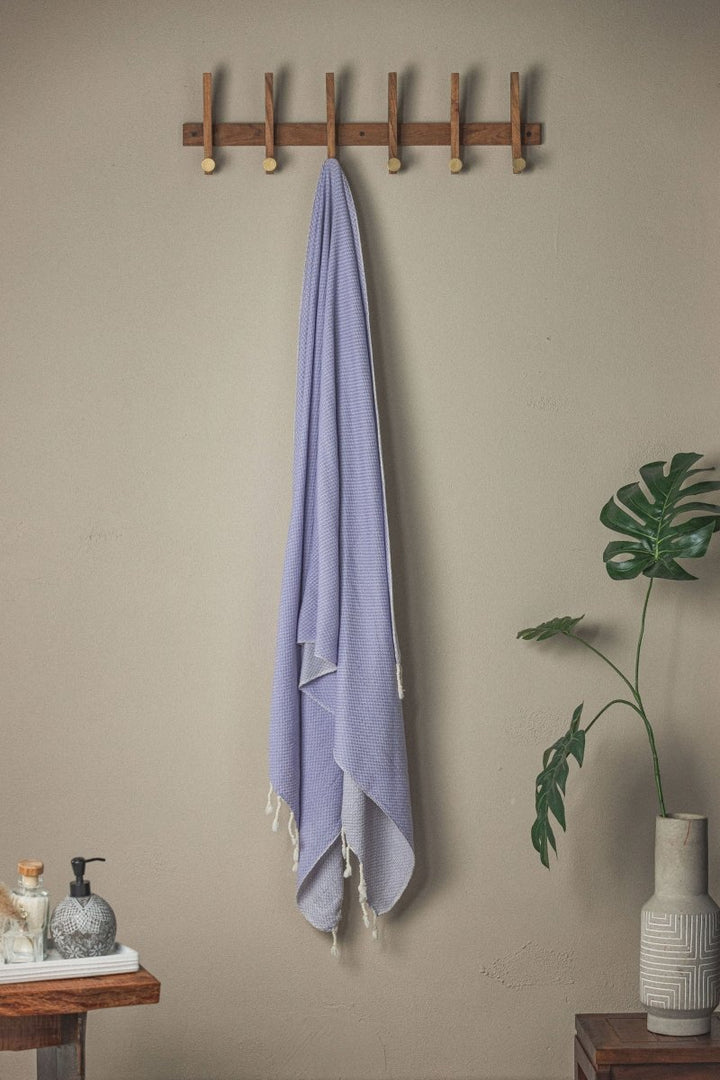Waffle Weave Turkish Bath Towel – 40”x70” Organic Cotton, Soft & Absorbent