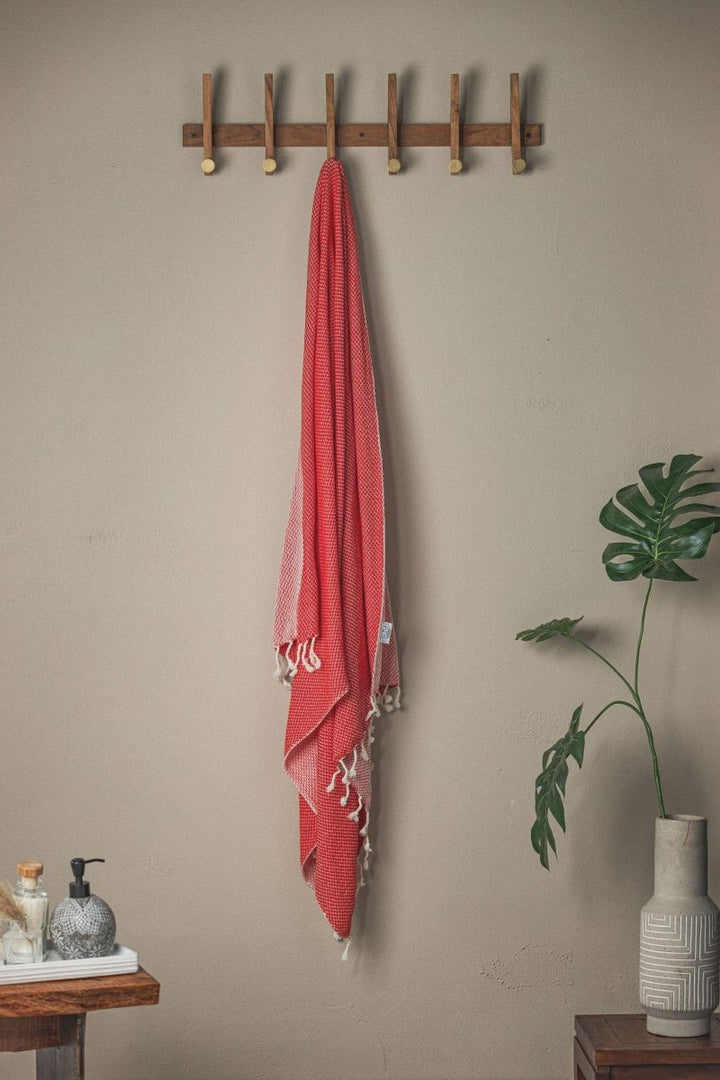 Waffle Weave Turkish Bath Towel – 40”x70” Organic Cotton, Soft & Absorbent