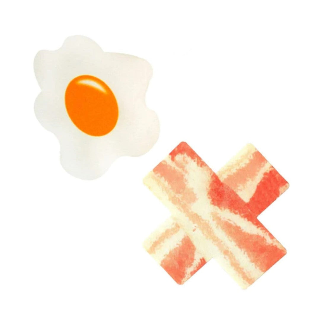 NevaNude Breakfast in Bed Nipple Cover Pasties with Egg and Bacon Design