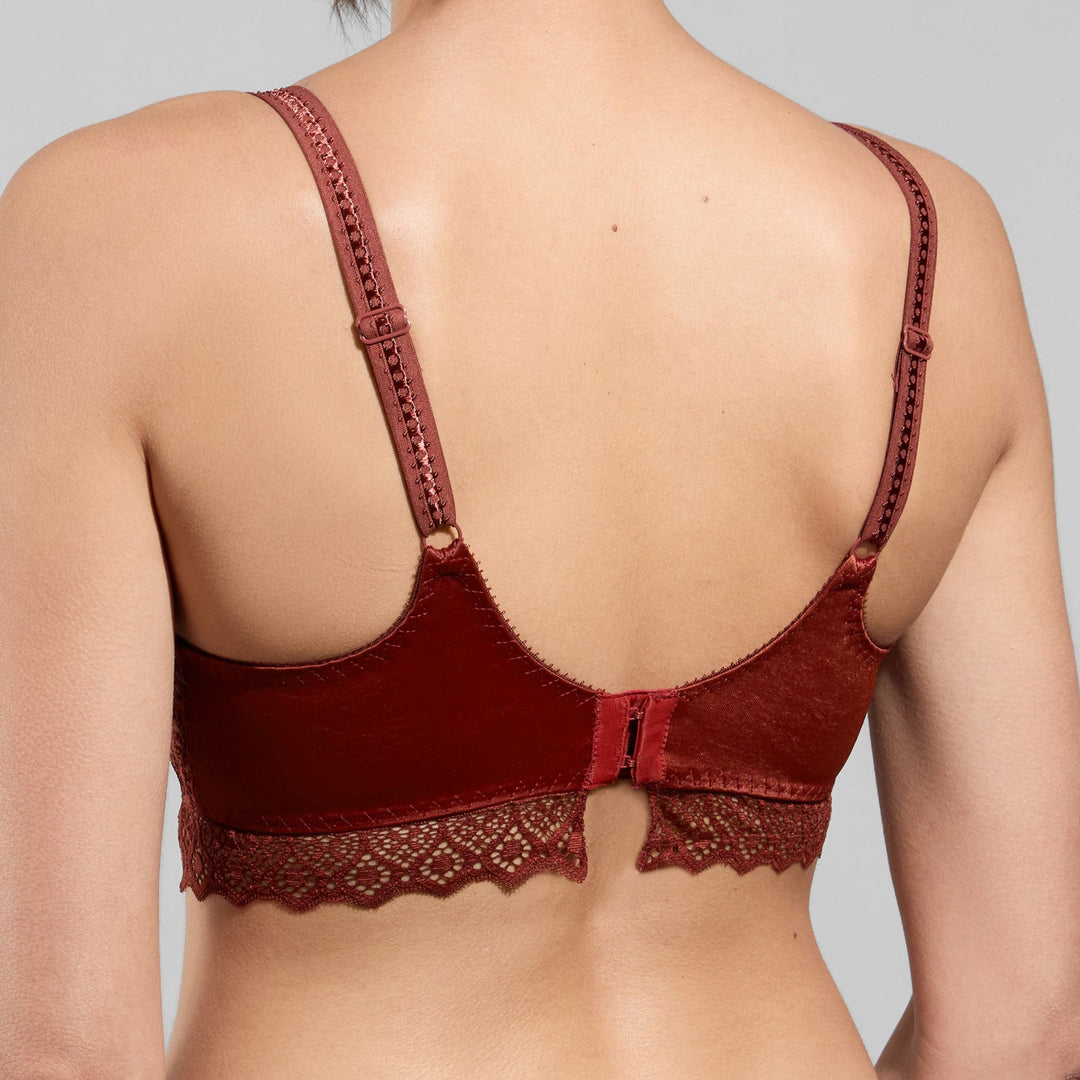 Cassiopee Seamless Plunge Longline Bra | Gilded Copper