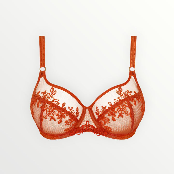 Paola Low Neck Bra | Terracotta