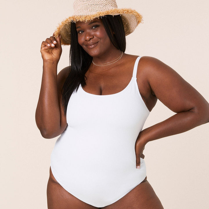 The Amalfi One Piece - Ribbed - White - Classic