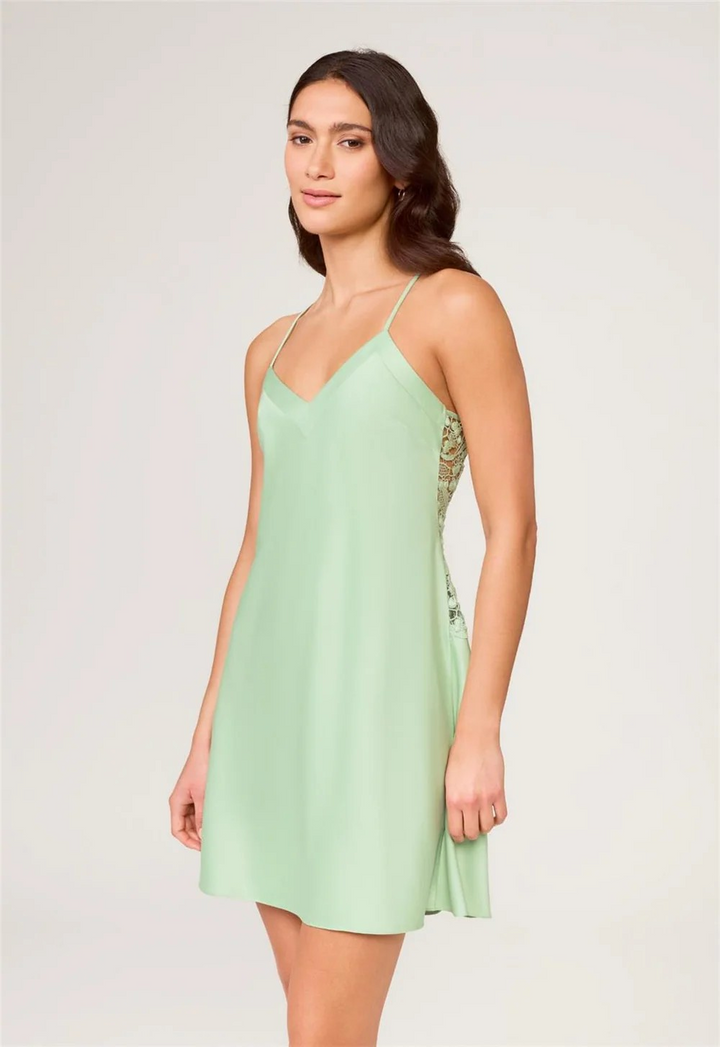 Isles Satin Chemise | Creme de Menthe