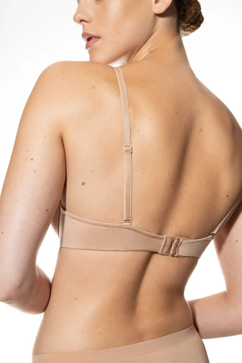 Joan Bi-stretch Sweetheart Multiway T-shirt Bra | Creamy Camel
