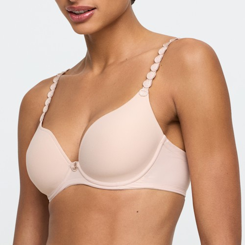 Tom Padded Heart Shape T-shirt Bra | Cafe Latte