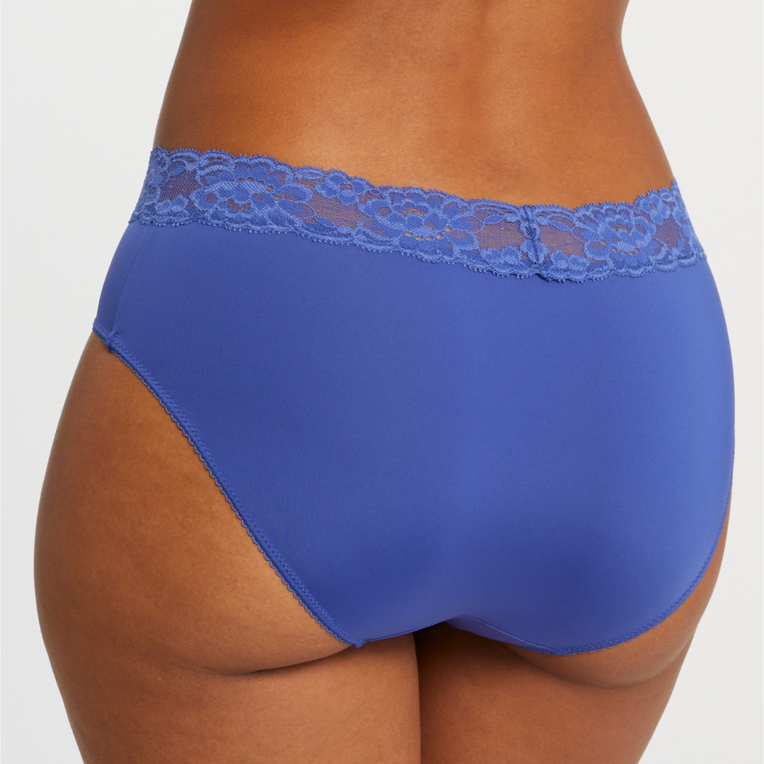 Lace Waistband Full Coverage Brief | Sapphire