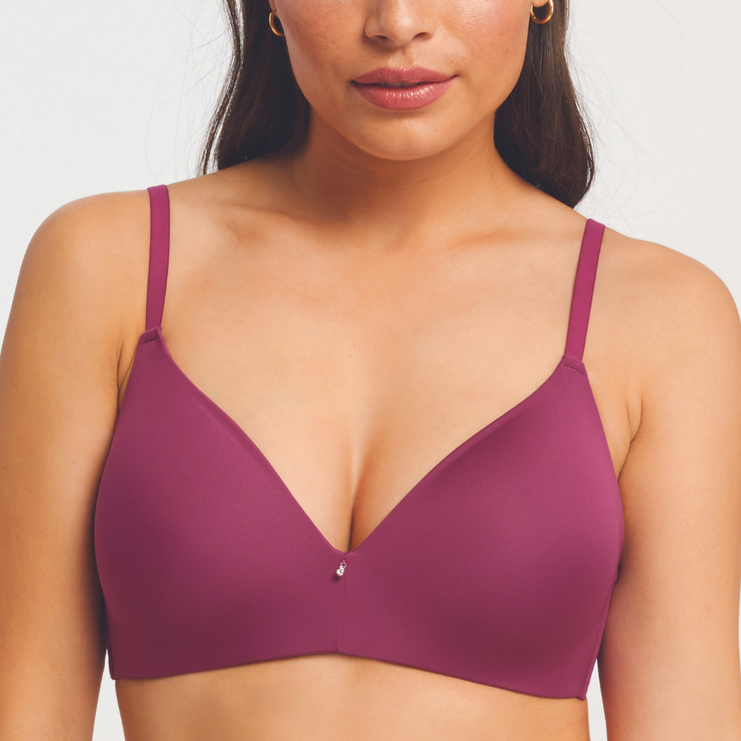 Wire-Free T-shirt Shaping Bralette | Cranberry