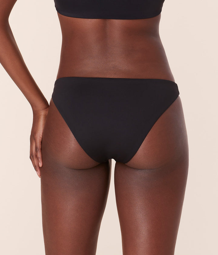 The Cheeky Bikini Bottom - Flat - Black