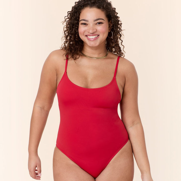 The Amalfi One Piece - Eco Nylon - Cherry Red - Classic