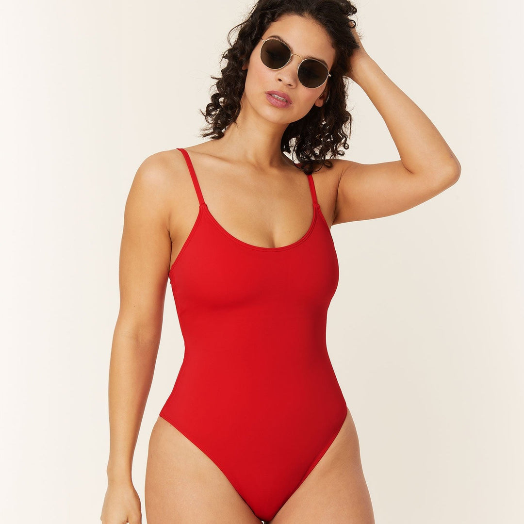 The Amalfi One Piece - Eco Nylon - Cherry Red - Classic