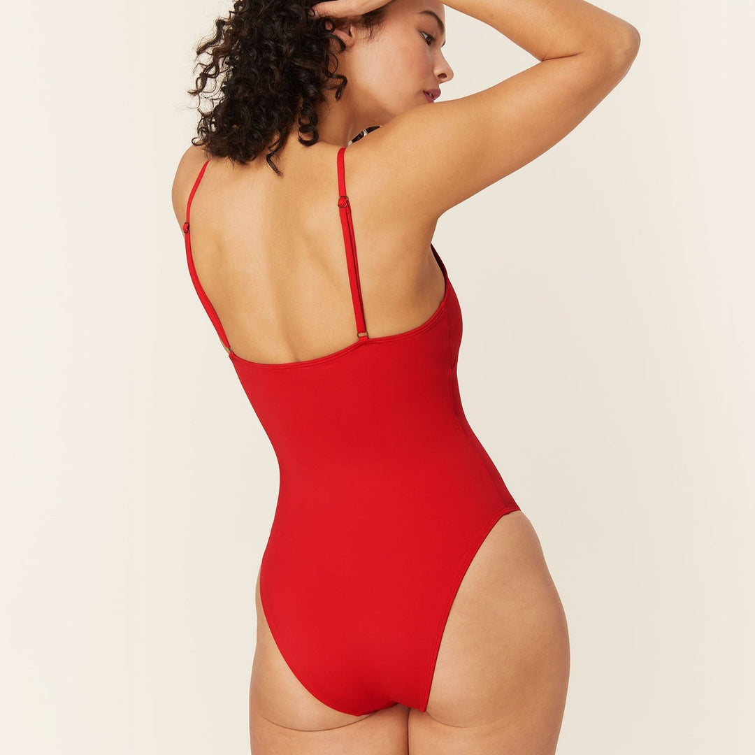 The Amalfi One Piece - Eco Nylon - Cherry Red - Classic