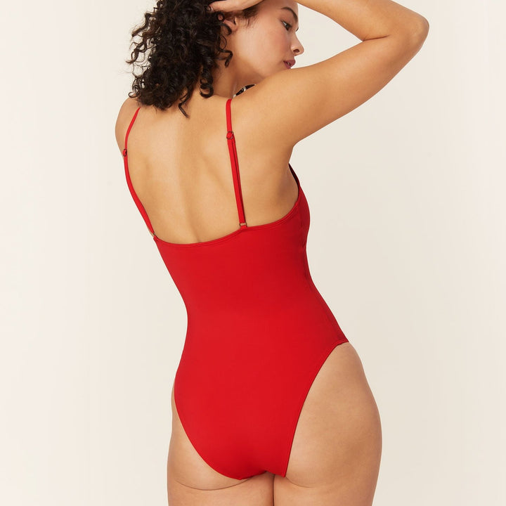 The Amalfi One Piece - Eco Nylon - Cherry Red - Classic