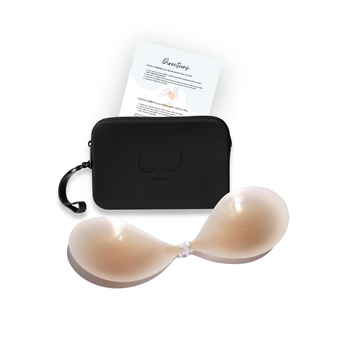 Match Maker | Silicone Travel Case + x1  Silicone Stick-On Bra by Boob-eez®