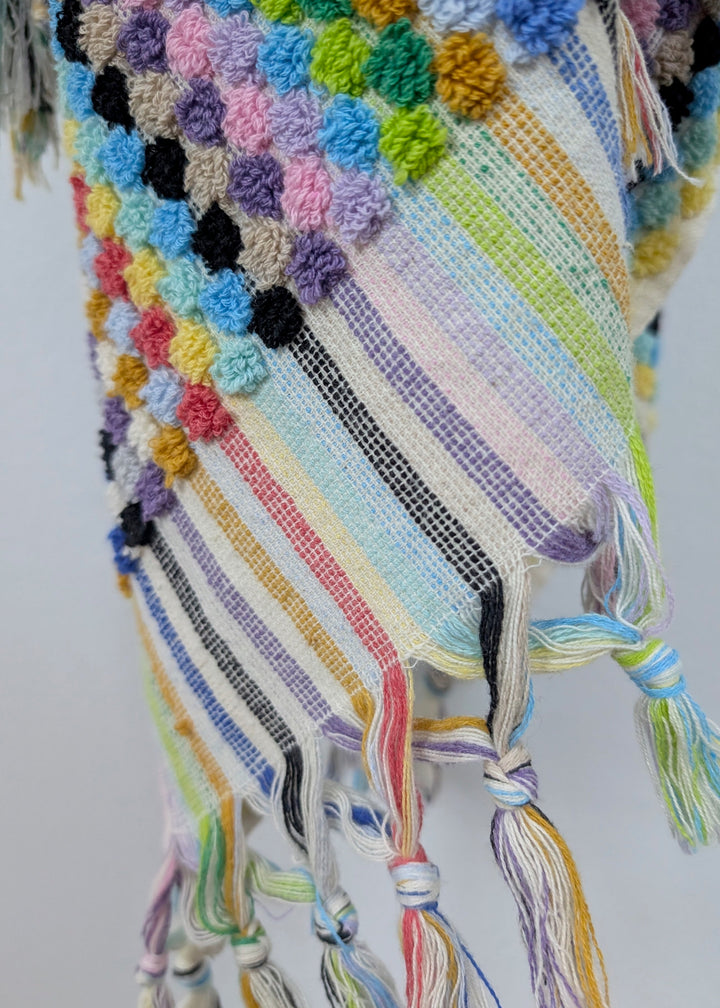 Bloom Collection – Oversized Turkish Cotton Bath Towel with Raised Texture and Hand-Tied Tassels