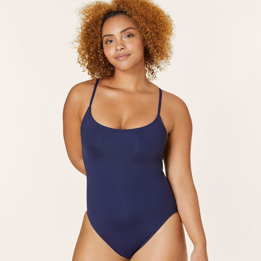 The Amalfi One Piece - Flat - Navy - Classic