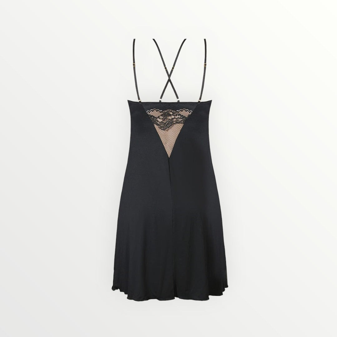 Casilda Breathable Nightdress | Black