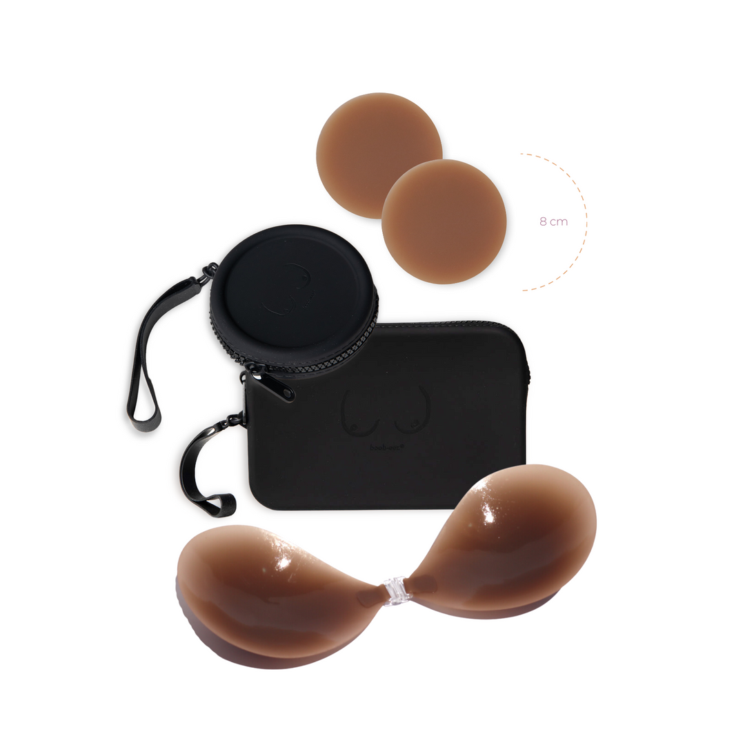 Core Capsule | BLACK - x2 travel cases + x1 stick-on bra + x1 pair of nipple covers