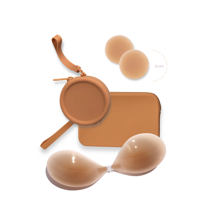 Core Capsule | NUDES - x2 travel cases + x1 stick-on bra + x1 pair of nipple covers