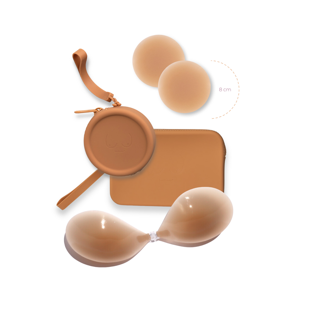 Core Capsule | NUDES - x2 travel cases + x1 stick-on bra + x1 pair of nipple covers