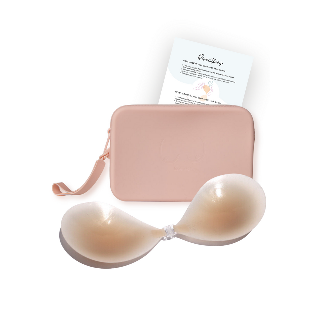 Match Maker | Silicone Travel Case + x1  Silicone Stick-On Bra by Boob-eez®