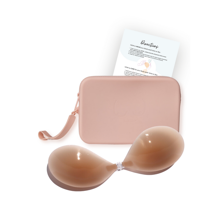 Match Maker | Silicone Travel Case + x1  Silicone Stick-On Bra by Boob-eez®