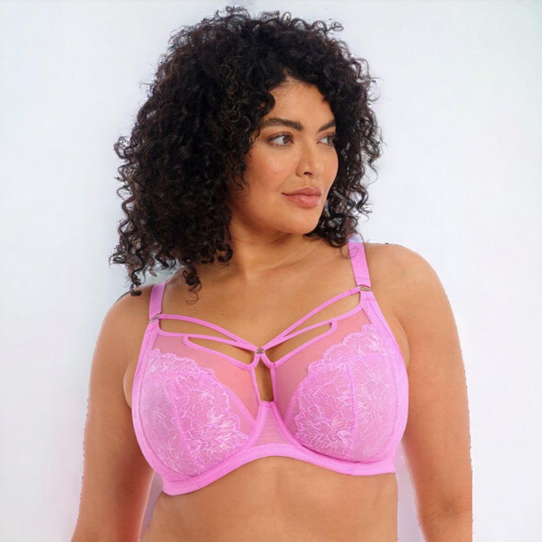 Elomi Brianna Strappy Plunge Bra in Very Pink color