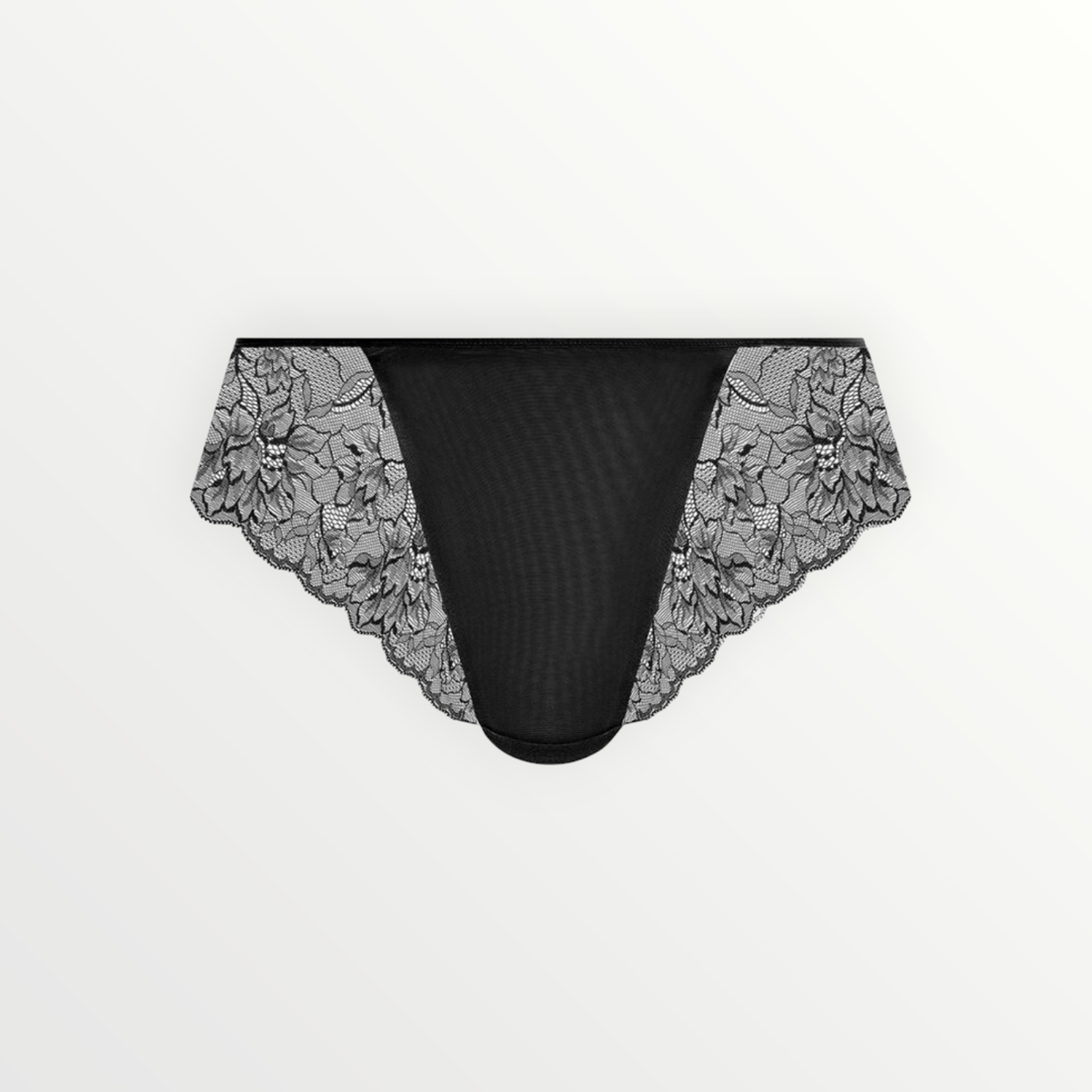 Elomi Brianna Thong in Black with Elegant Lace Detail