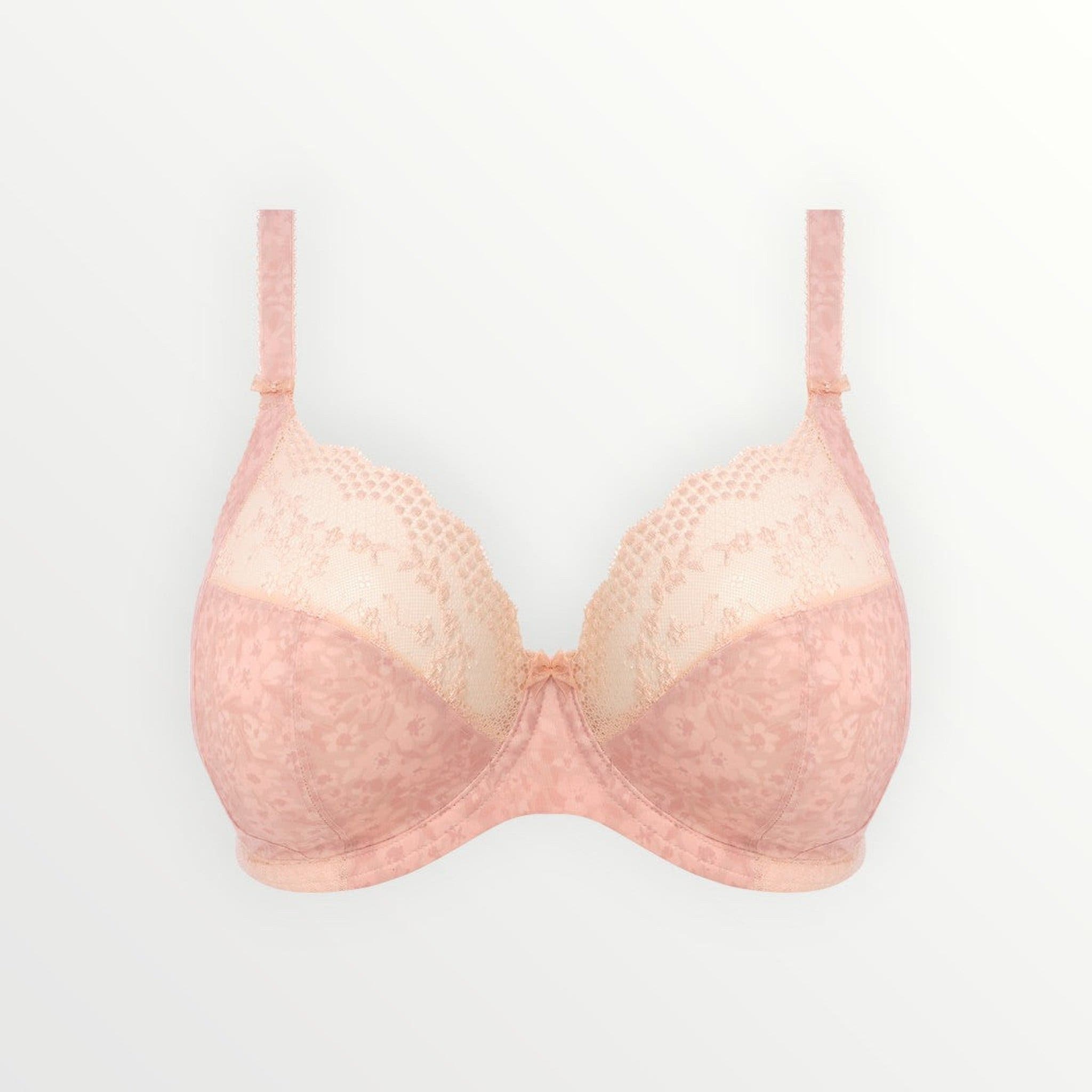 Elomi Lucie Plunge Bra in Blush with Lace Detail