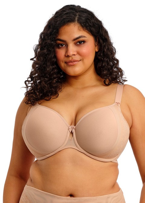 Elomi Nerina Full bust smoothing t-shirt bra on model on white background