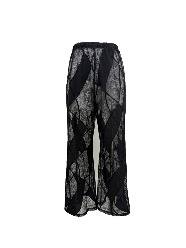 Lithos Black Embroidered Pant