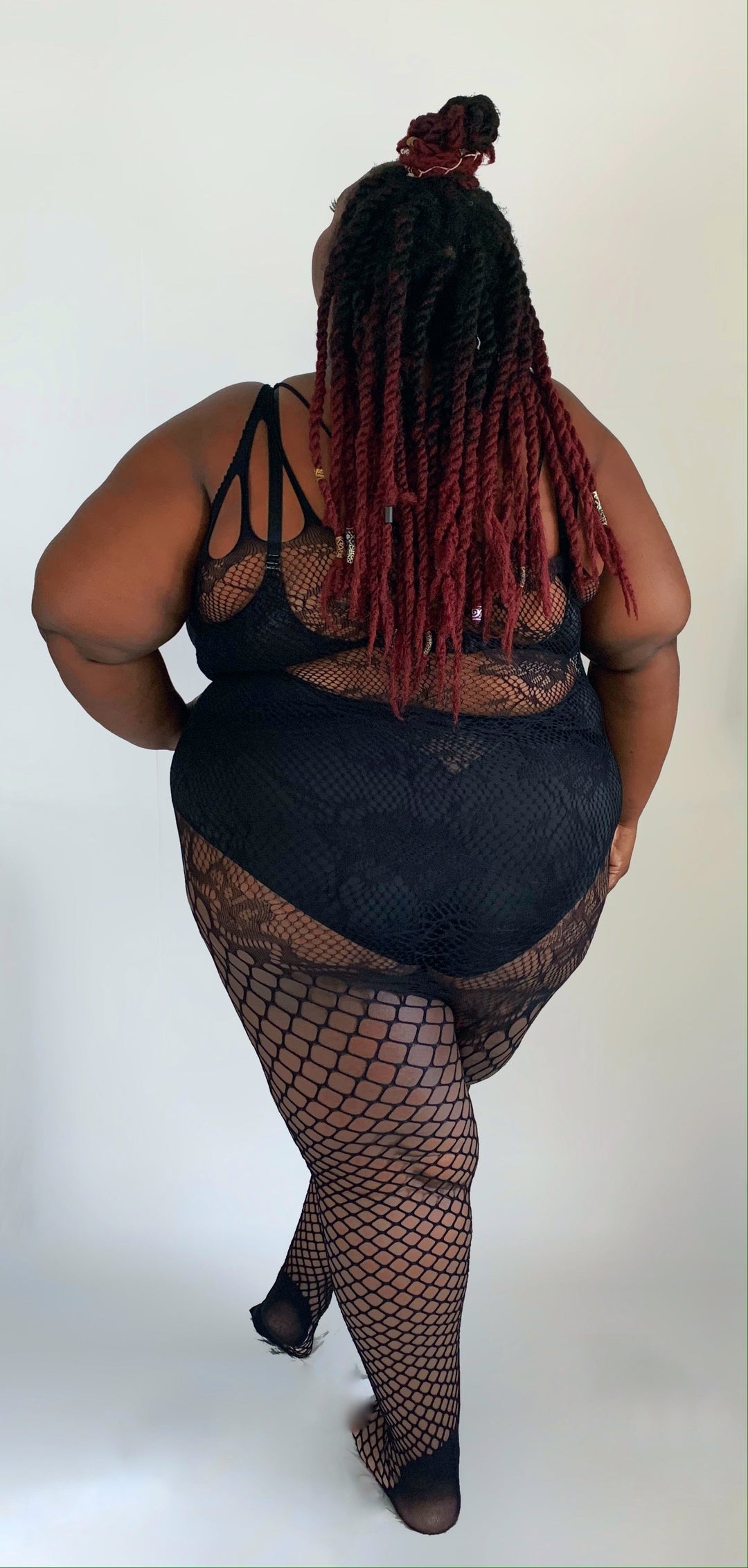 Kix'ies All-in-One Fishnet Body Stocking #4001 Petite to Plus Size