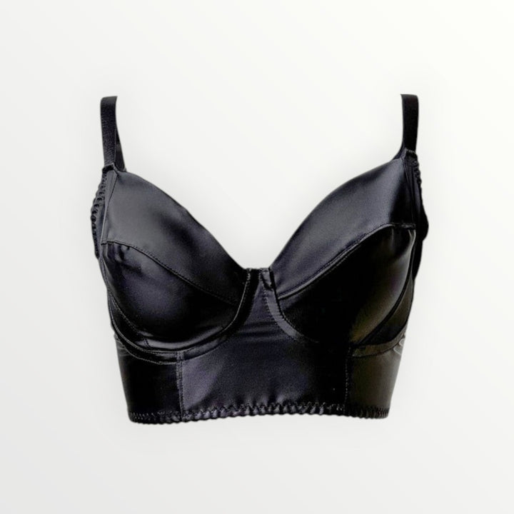 Black bra on a white background