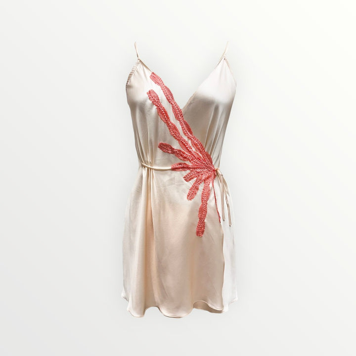 Splash Silk and Viscose Wrap Nightie